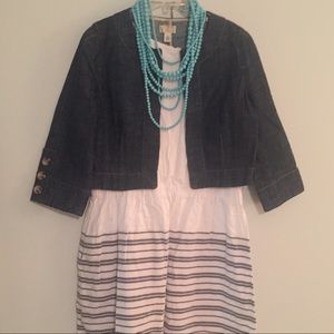 Ann Taylor LOFT Tailored 3/4 Length Jean Jacket